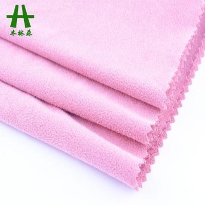 China Custom Stretch Mulinsen Textile Plain Dyed Knitted Polyester 100 Suede Fabric for sale