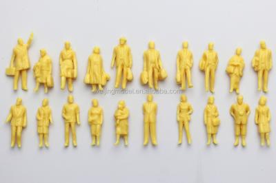 China Durable Skin Model Figure, Plastic Miniature Human Figure, Ho Scale, Building Model Color Figure For 1/87 for sale