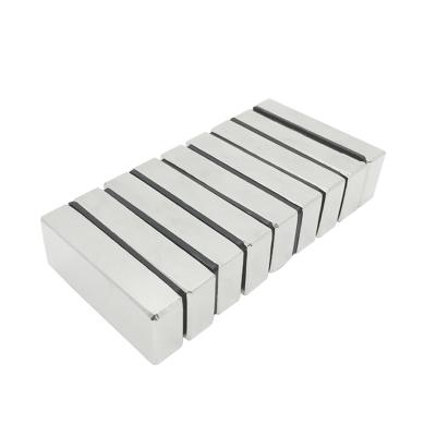 China Super Strong Industrial Magnet Rectangle N52 Block Magnet Nickel Plated Permanent Neodymium Magnit for sale