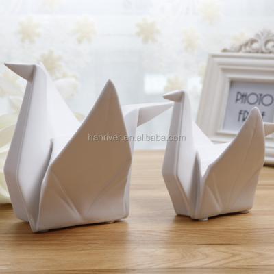 China Europe Modern Design Papercranes Ceramic Ware For Home Decoration for sale