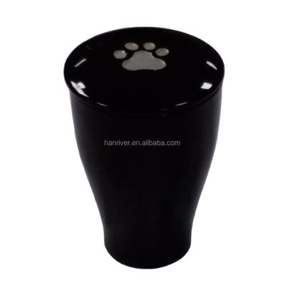 China Stored Handmade Ceramic Urn Cat Urn Animal Custom Ceramic Pet Hand Paint Cremation Urn for sale