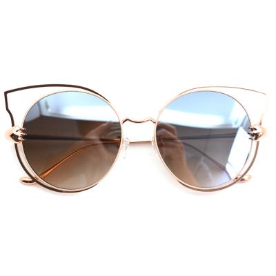 China Fashion Sunglasses Sifier Round Metal Frame Retro Big Rose Sunglasses for sale