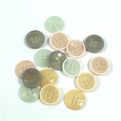 China Dry Cleaning Coat Button Custom Resin Material Four-Hole Button for sale