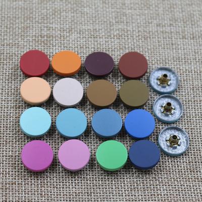 China New Dry Cleaning Jackets Paint Metal Denim Round Spring Snap Button For Garment for sale