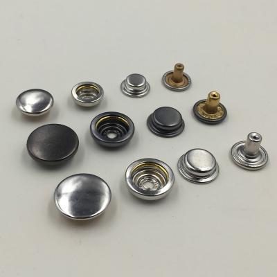 China OEM Sustainable 14Mm Eco - Friendly Silver Custom Metal Snap Buttons For Clothes for sale