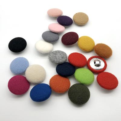 China Pignose 12mm/20mm Colorful Flat Cotton Dry Cleaning Leg Mushroom Cloth Covered Buttons for sale