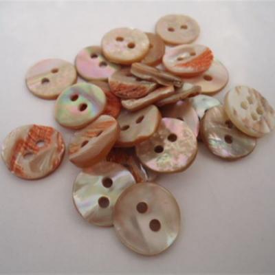 China Red Seam Customized Dry Cleaning Abalone 2hole Shell Buttons for sale