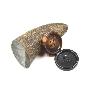 China Matt Cow Custom Buffalo Horn Dry Clean Buttons for sale