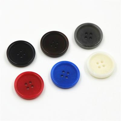 China Eco-friendly Colored Red Natural Dry Cleaning Round 4-Holes corozo buttons for sale