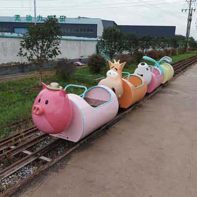 China San Chuan Amusement Park Children Wooden Attractions Rides Electric Mini Steam Track Train For Kids for sale