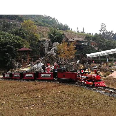 China SanChuan Wooden Amusement Park Rides Children Electric Train For Adults for sale