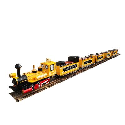 China SanChuan Wooden Amusement Park Ride Christmas Train Ride For Sale for sale