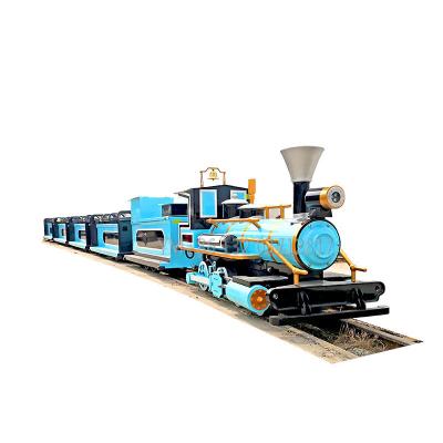 China SanChuan Wooden Theme Park Rides Amusement Game Machine Kids Christmas Electric Train For Sale for sale