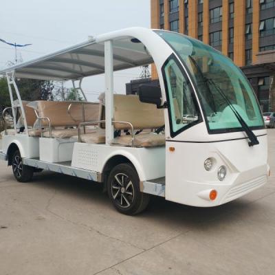 China Wooden San 14 Passenger Chuan Seats Custom Sightseeing Shuttle Car For Shopping Malls for sale