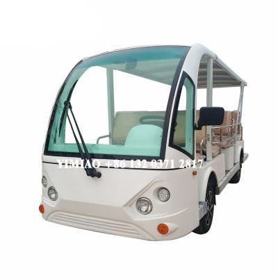 China Ce San Wood Chuan Approved 14 Seats Electric Sightseeing Car Tourist Bus For Outdoor Playground for sale