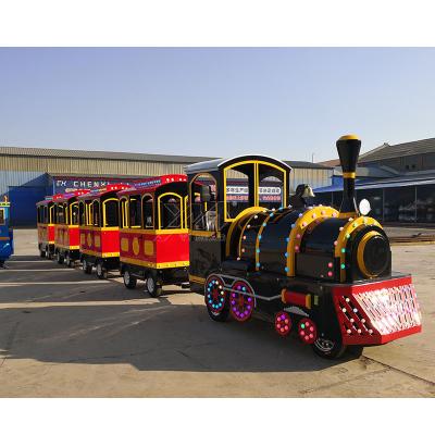 China Theme Park Amusement Park Ride Kids Equipment Kids Mini Tourist Train Kiddie Trackless Electric Train for sale