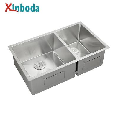 China Without Faucet Top Products SUS 304 Stainless Steel Undermount Premium Handmade Kitchen Sink for sale