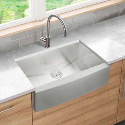 China No Front Sink Kitchen Single Bowl Faucet Hot Selling Luxury Modern Single Bowl Farmhouse Pull Down 304 Stainless Steel Kitchen Sink for sale