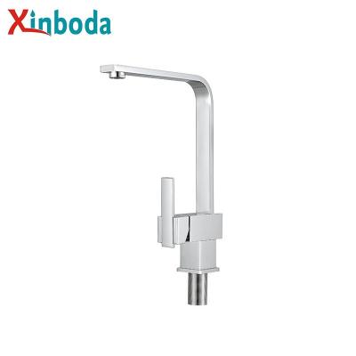 China OEM ODM 304 Modern Stainless Steel Sanitary Ware Single Handle Kitchen Faucet for sale