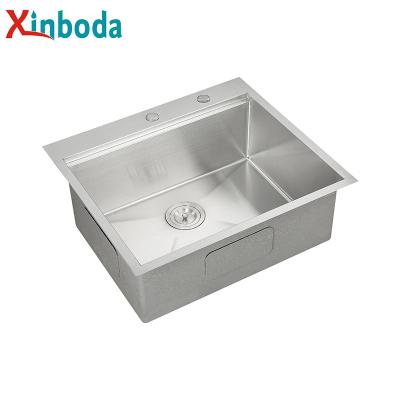 China Without Faucet New Malaysia Style Modern Kitchen Designs Above Counter 304 Stainless Steel Double Bowl Apartment Size Kitchen Sinks for sale