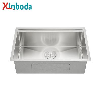 China Without Faucet Cheap Price Rectangular Single Bowl Undermount Stainless Steel Kitchen Ledge Sink for sale