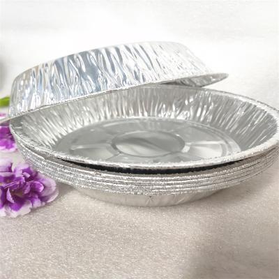 China Fast Food Cooking Delivery Round Filters 7 Inch Aluminum Foil Food Container for sale