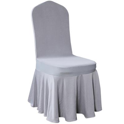 China Home Hotel Wedding Chair Cover Solid Color Product Elastic Chair Cover Single Skirt Wholesale Waterproof/Dustproof Sunshine for sale