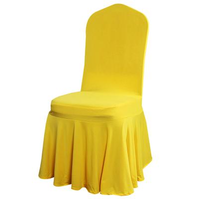 China New Solid Color Seat Cover Waterproof/Dustproof Japanese Wedding Dining Chair Office Chair Elastic Dustproof Cover Single Chair Cover for sale