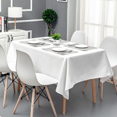 China Disposable Table Cloth Waterproof and Oil Proof Solid Color Cotton Linen White Cloth Art Waterproof Simple Rectangular Table Mat for sale