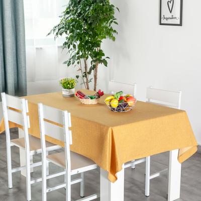 China Waterproof household washed white cotton tablecloth manufacturers common square tablecloth coffee table cloth plain tablecloth for sale