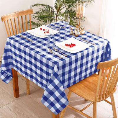 China Rectangle Waterproof Checkered Tablecloths Washable Gingham Tablecloth for Outdoor Picnic BBQ Kitchen and Vacation Dinner for sale