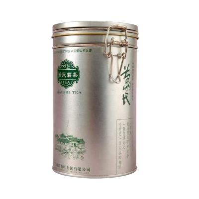 China Recyclable Round Tin Coffee / Tea Box With Metal Clips for sale