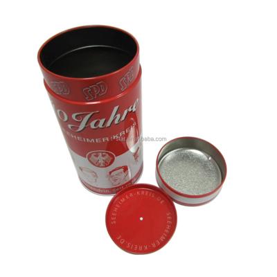 China Food Printed Round Metal Tea Packaging Tin Box for sale