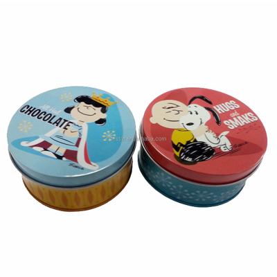 China Gift Set Custom Tinplate Food Grade Round Storage Metal Tin Boxes For Chocolate Cookie Tin Box for sale