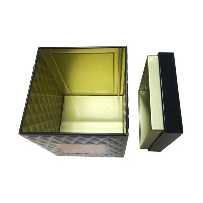 China Gift & Square Craft Food Grade Storage Box Small Metal Tea Tin for sale