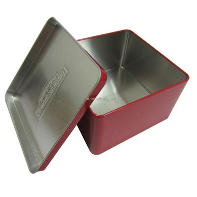 China Food Grade Rectangle Metal Biscuit Packaging Box / Cookie Chocolate Chocolate Storage Tin Case for sale