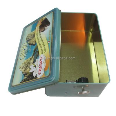 China Hot Selling Family Gifts Food Grade Music Tin Box For Kid Gift Metal Tin Can Packing Rectangle Tin Can for sale