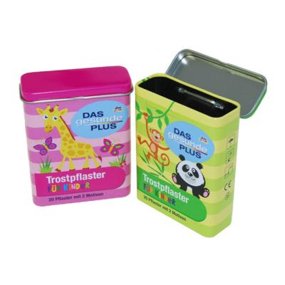 China Food Grade Recyclable Rectangular Mint Chewing Gum Candy Tin Box With Hinged Lid for sale