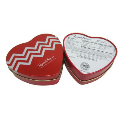 China Recyclable Empty Heart Shape Metal Box for sale