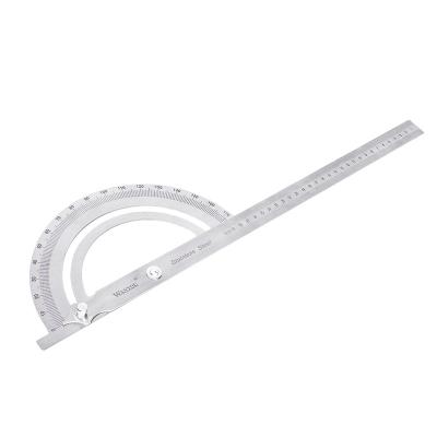 China 300mm Stainless Steel Single Arm 180 Degree Bevel Protractor Goniometer Angle Measuring Finder Degree Tools for sale