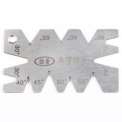 China Stainless Steel 20 to 65 Degree Inspection Stainless Steel Screw Thread Angle Gauge Drill Angle Gauge for sale