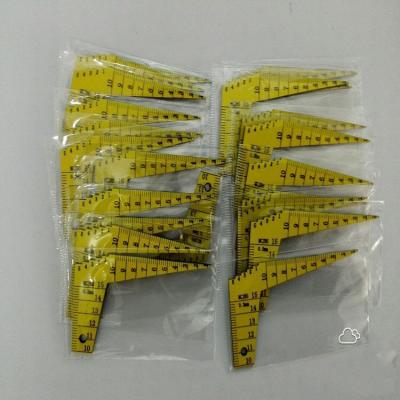 China Two Yellow Color Board Thickness Wedge Space Ruler 1-15mm Division Value 0.2mm for sale