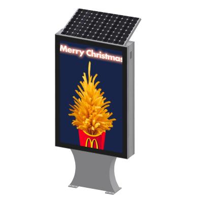 China Anticorrosive; Outdoor Dustproof Street Double Sided Solar Power Aluminum Profile Lightbox Sign for sale