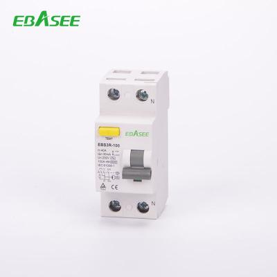 China Single Residual Current Device 40Amp Type 3/6KA Pole RCCB B A Circuit Breaker Type AC RCCB RCD 6KA for sale