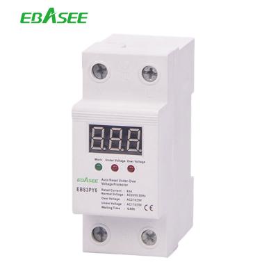 China JIW Digital Automatic Electric Over&Under Voltage Protector Regulator Voltage Stabilizer for sale