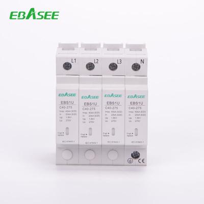 China -80kA 1P, 1P+NPE, 2P, DC 4P 20ka EBS1U Hot Selling Surge Protector for sale