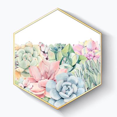 China Modern Nordic Hexagonal Decorative Painting Wall Art For Restaurant for sale