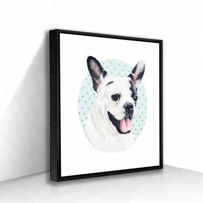 China Beautiful Realistic Wholesale Ware Dog Cuadros Decoration Canvas Painting With Frame For Wall Decor for sale