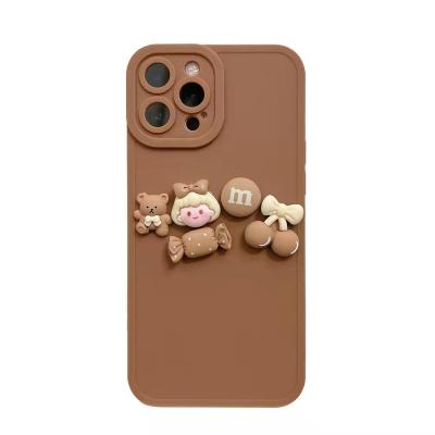 China Shockproof for iphone 12 pro fancy silicone cell phone case with back stuffs cover custom logo phone case for sale