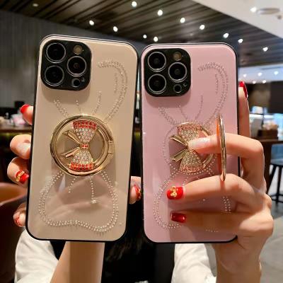 China Shockproof for iphone 12 promax factory wholesale handmade diamond butterfly bling crystal phone case for apple for sale